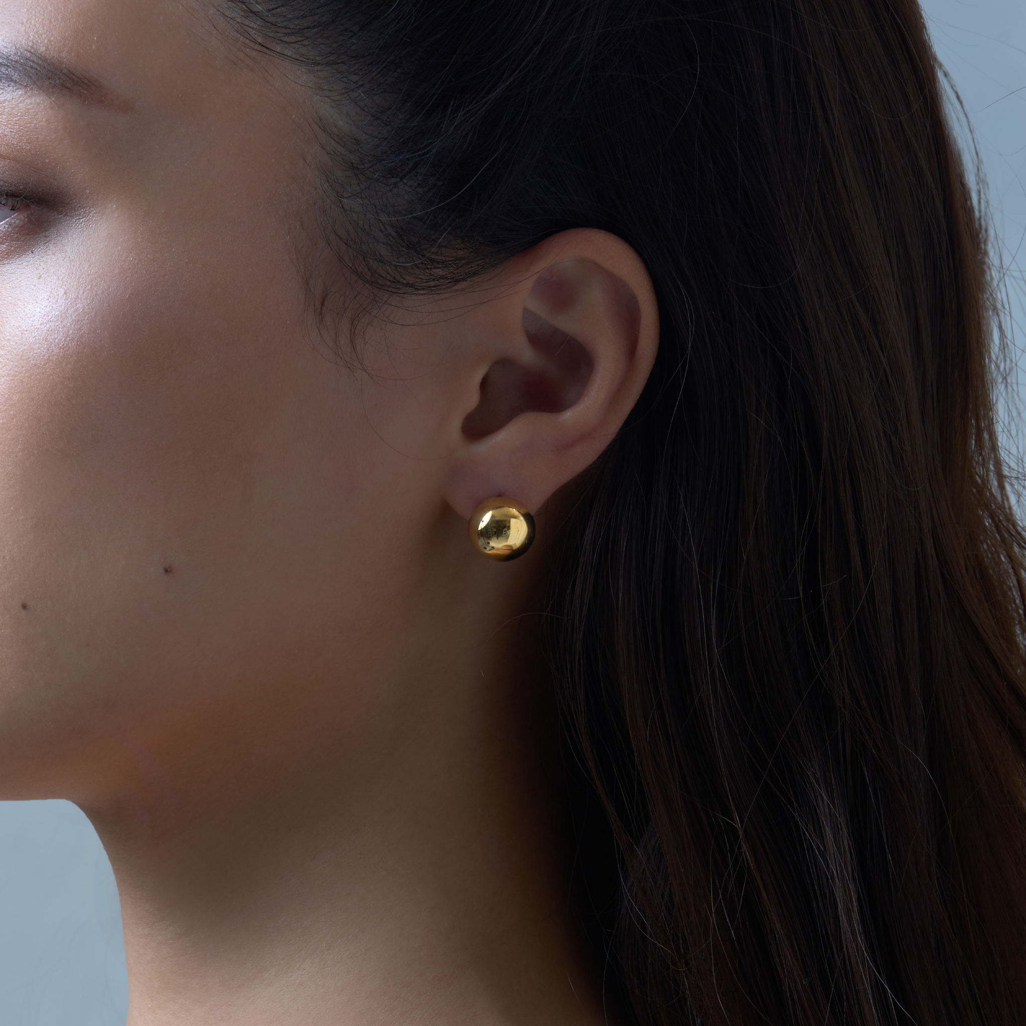 Gold Orb Earring
