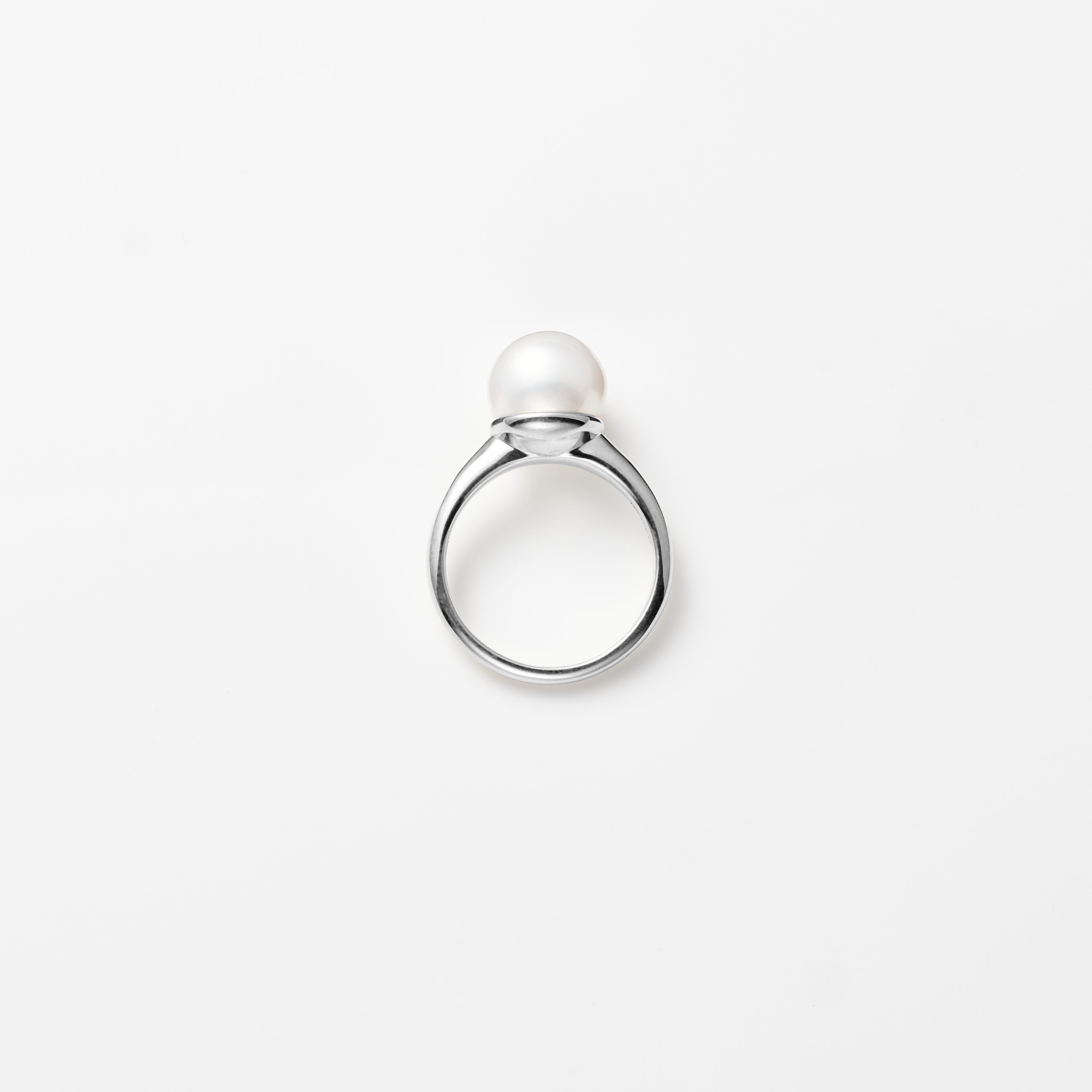 Modern Pearl Silver Ring