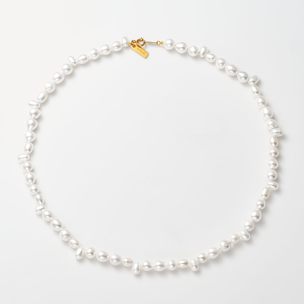 Baroque Pearl Necklace-Gold