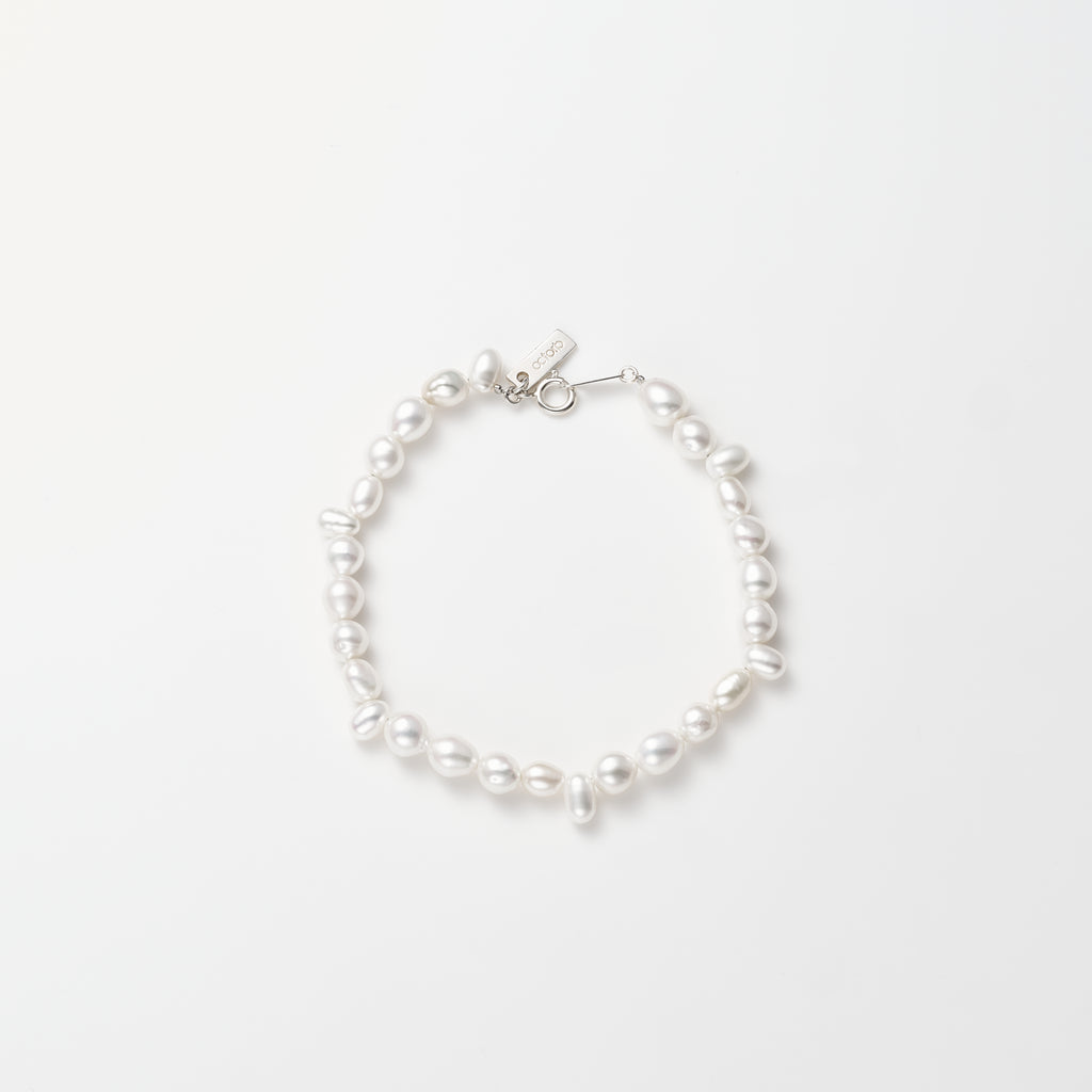 Baroque Pearl Bracelet-Silver