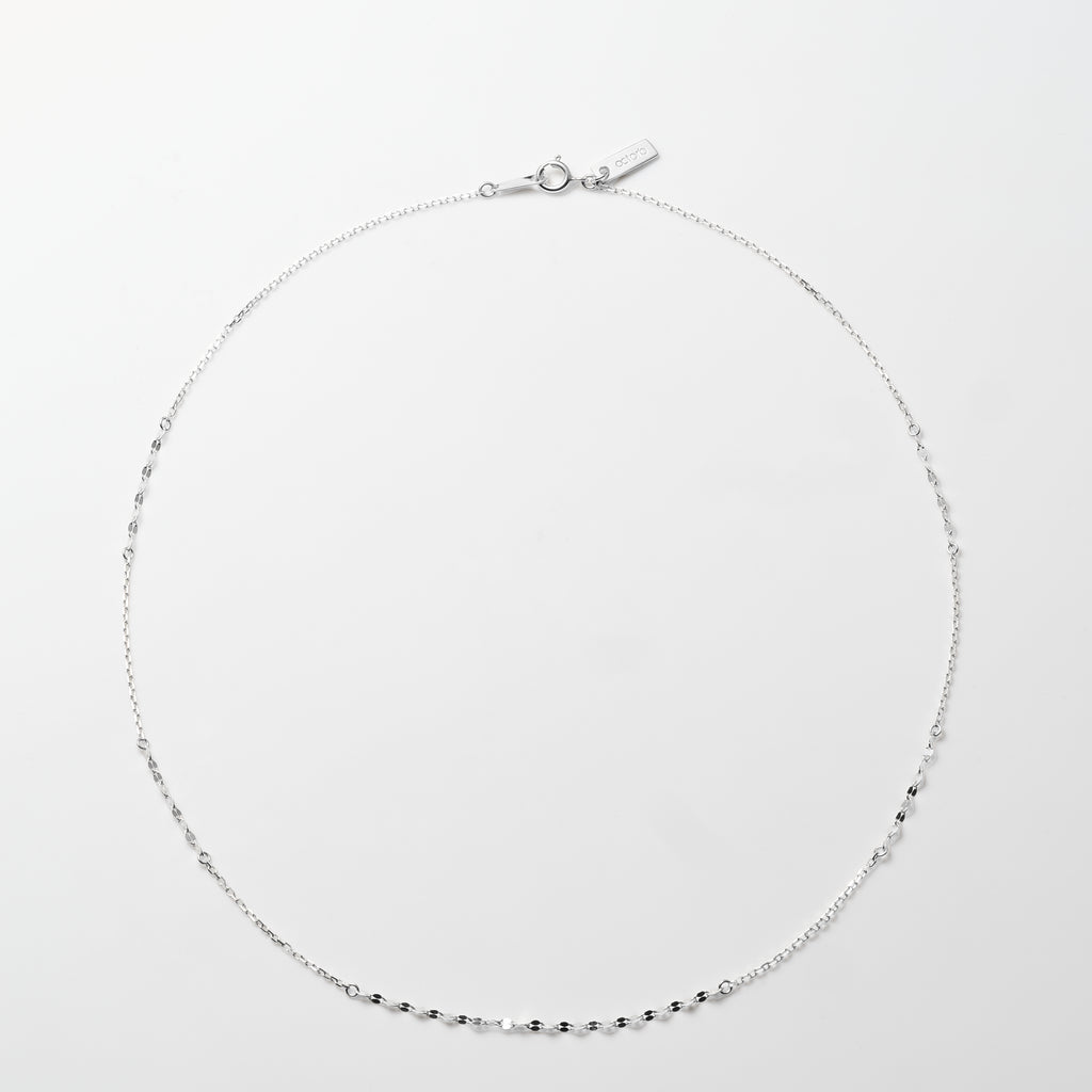 Silver Petal Link Necklace