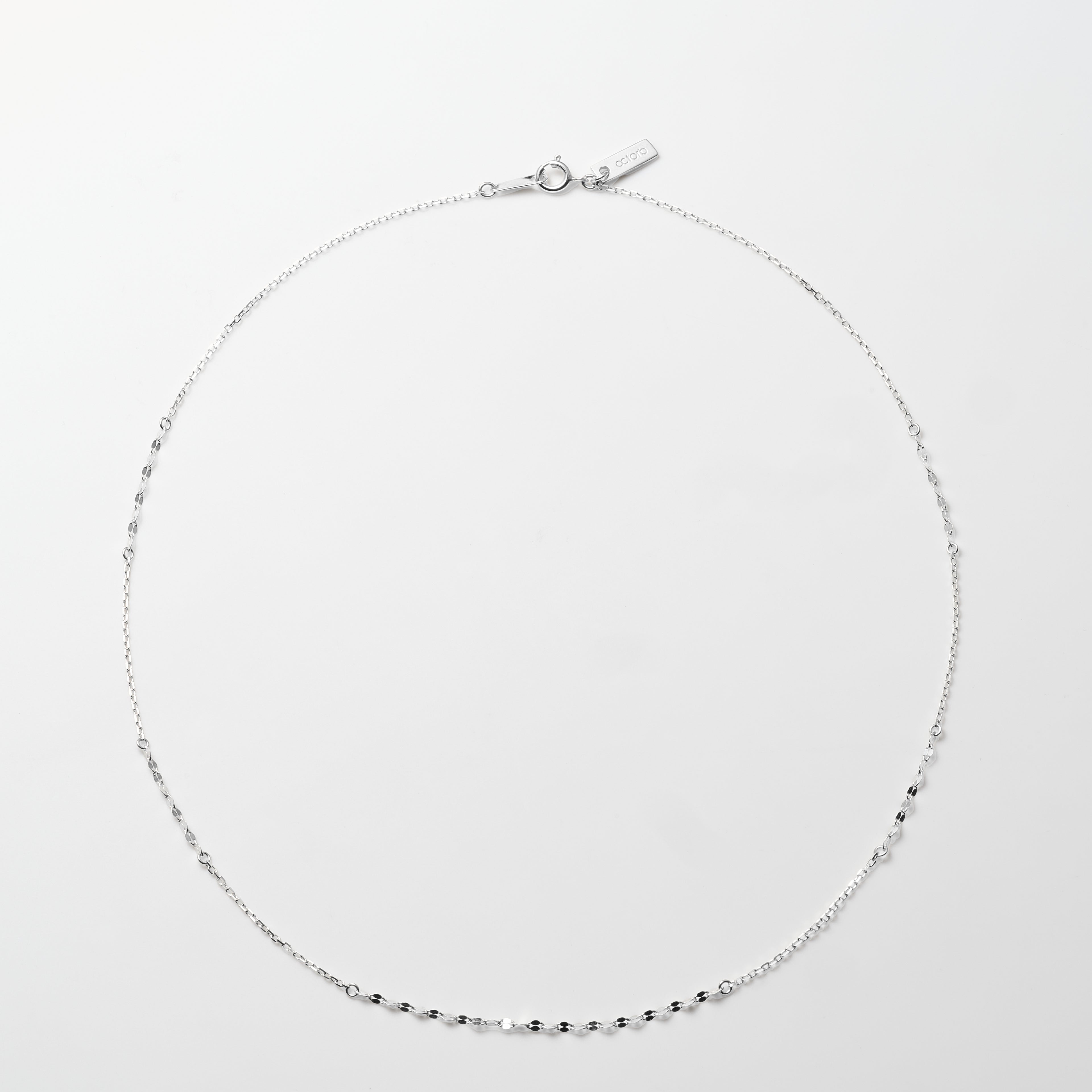 Silver Petal Link Necklace