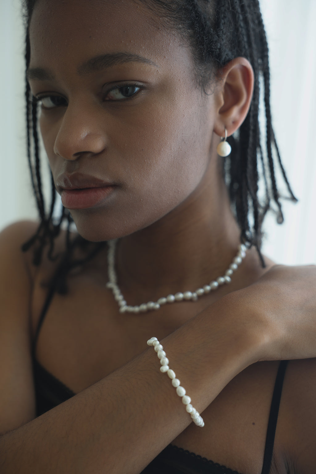 Baroque Pearl Bracelet-Silver