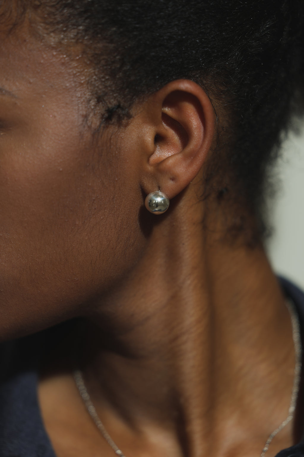 Silver Orb Earring