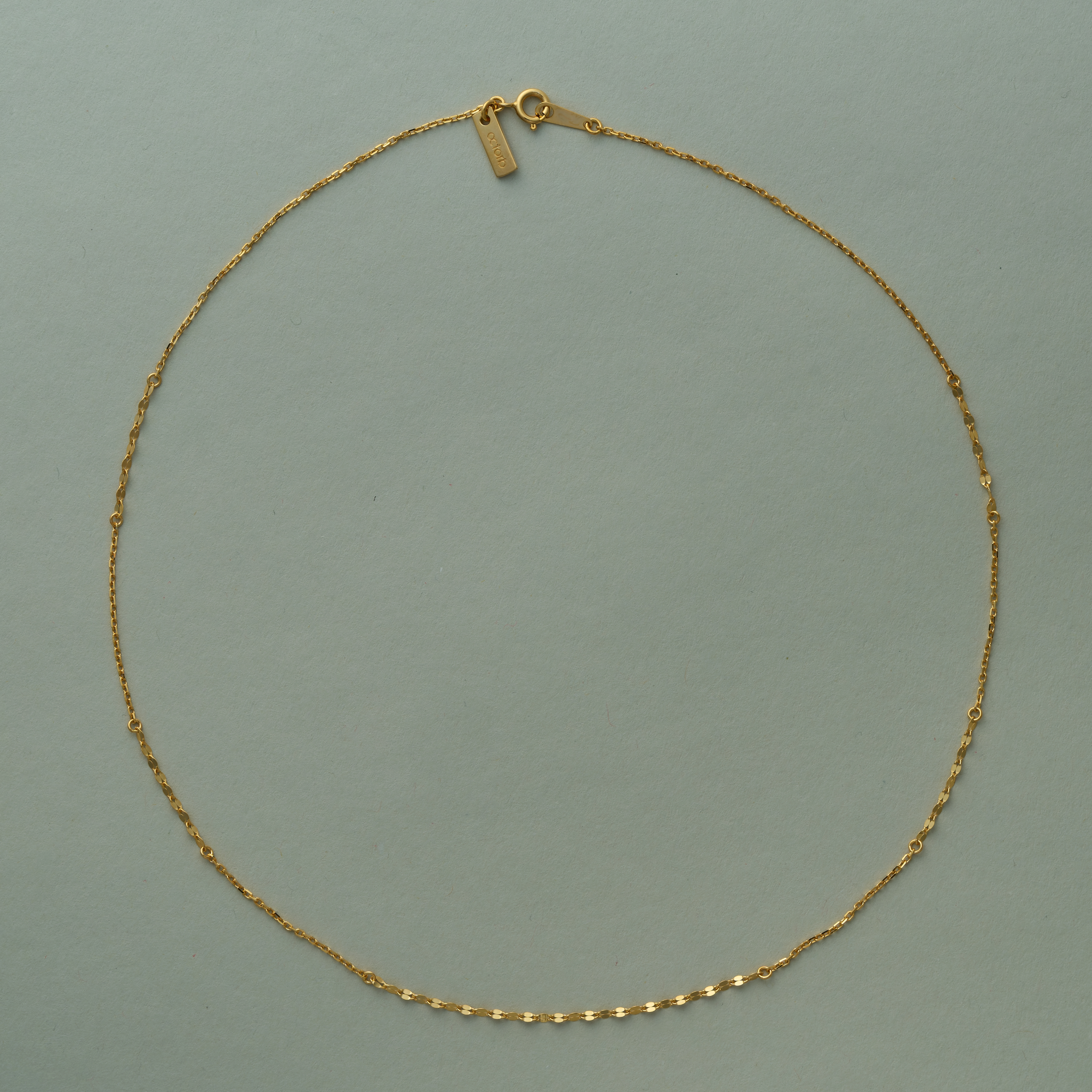 Gold Petal Link Necklace