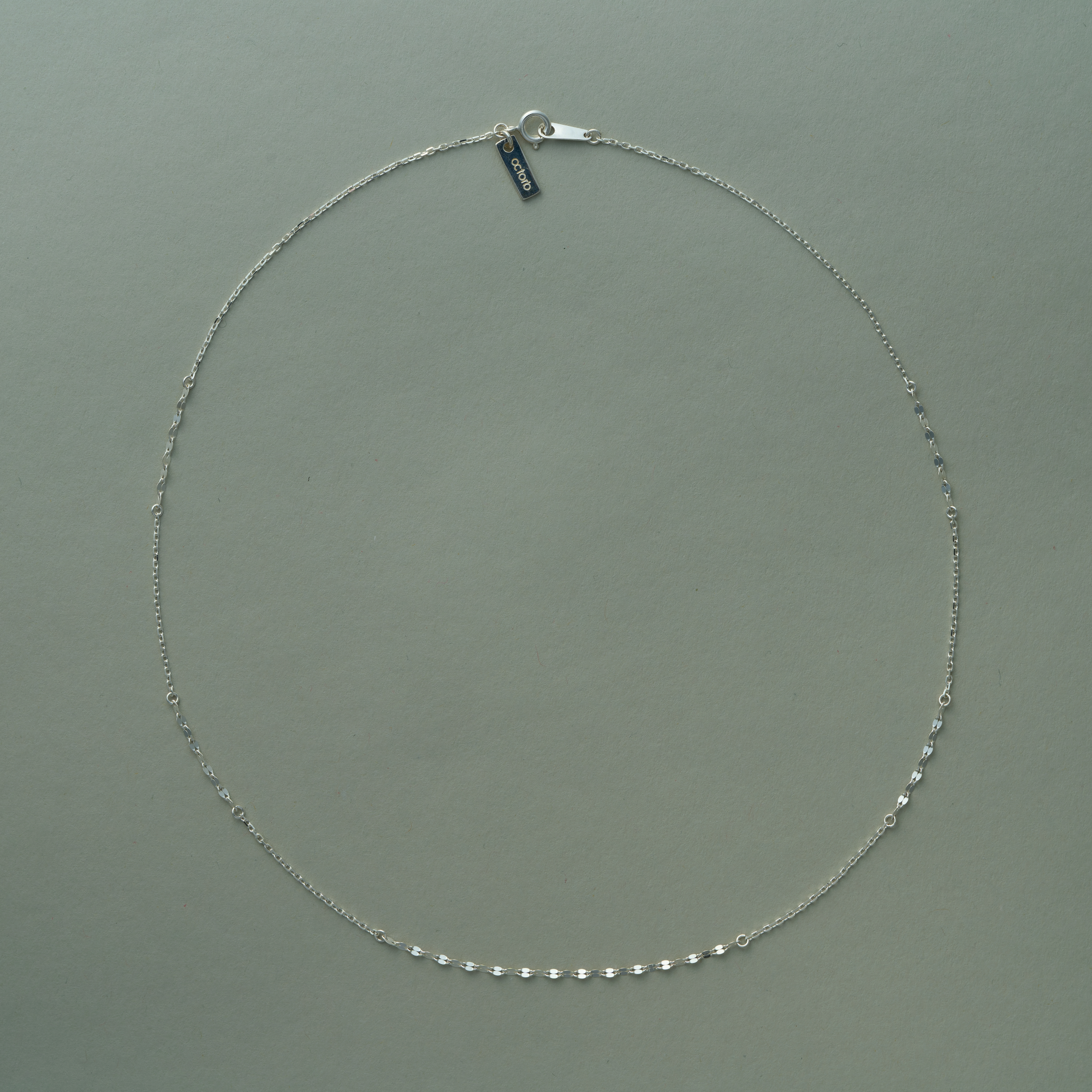 Silver Petal Link Necklace