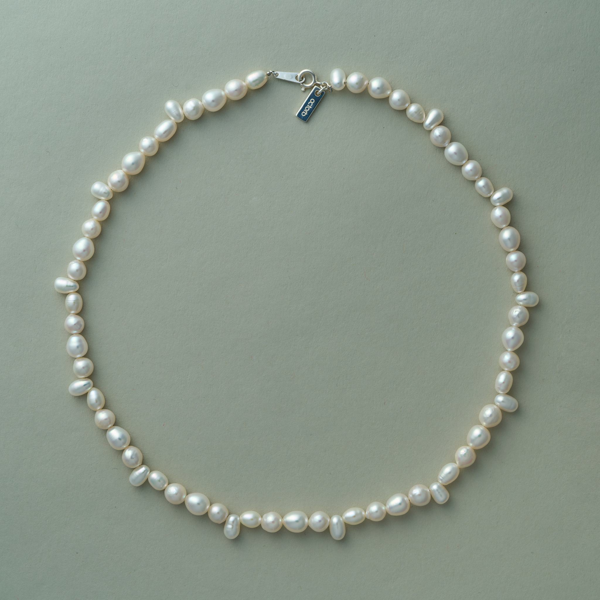 Baroque Pearl Necklace-Silver